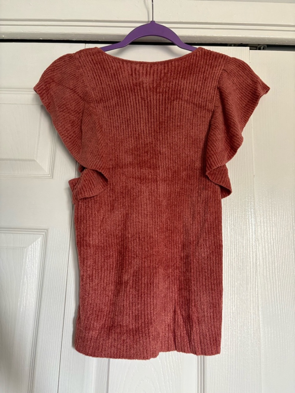 Free People | Ribbed Flutter Sleeve Top - Picture 2 of 6